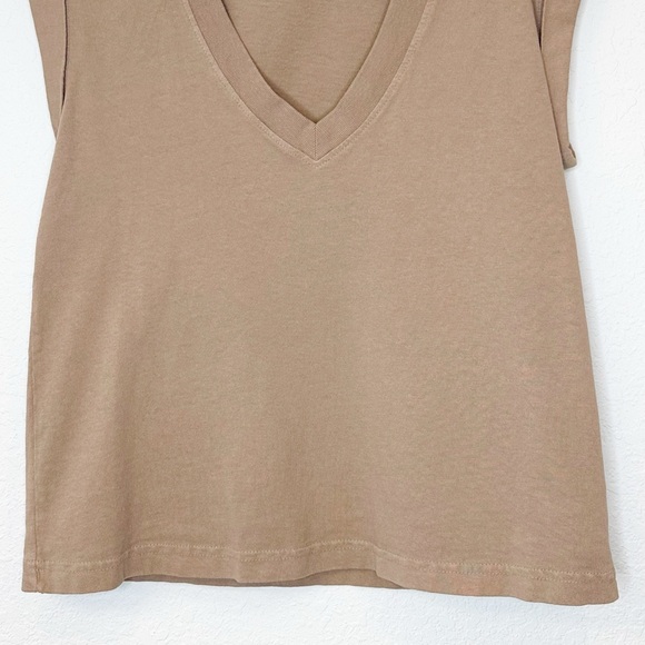 Citizens of Humanity Tan Rolled Sleeve Eugenie Tee XSmall - Picture 7 of 12
